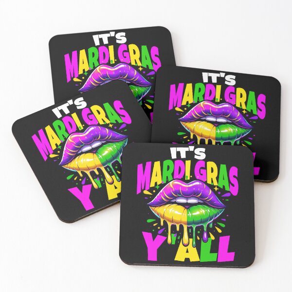 Item preview, IT'S MARDI GRAS Y'ALL: Festive Mardi Gras Lips designed and sold by NexaArts.