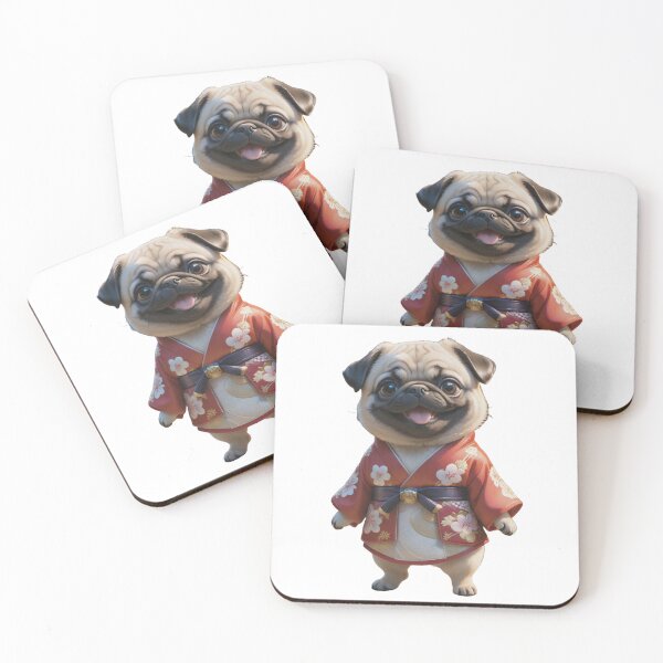 Item preview, Japanese Pug in a beautiful kimono designed and sold by GiwuArt777.