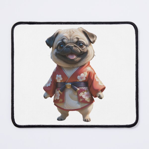 Item preview, Japanese Pug in a beautiful kimono designed and sold by GiwuArt777.