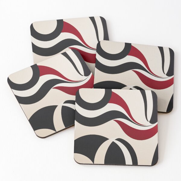 Item preview, Pattern red ivory black white designed and sold by jsebouvi.