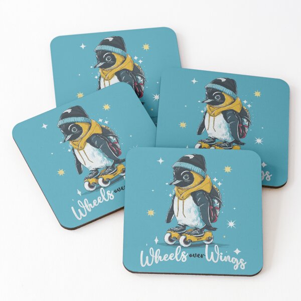 Item preview, Skateboard Penguin - Wheels Over Wings Design designed and sold by Sir Meow Meow.