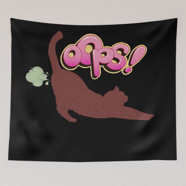 Item preview, Oops Stretching Cat Farts  designed and sold by LemonFun.