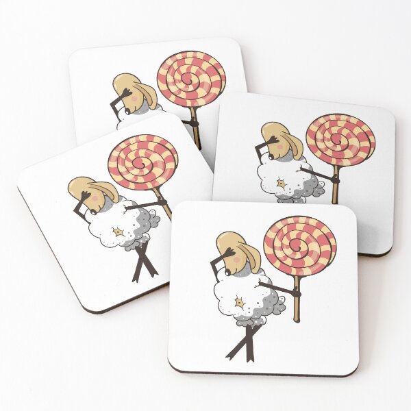 Item preview, White cartoon sheep with big lollipop. designed and sold by VaskanianArt.