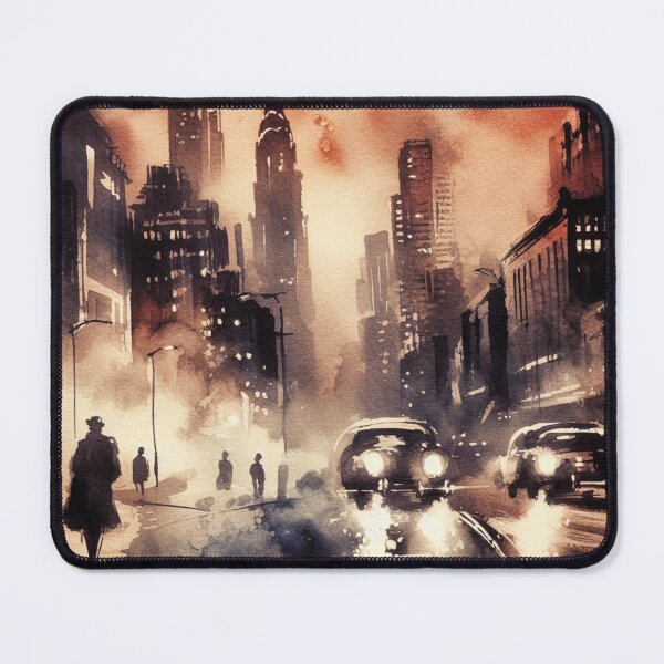 Item preview, 50s Noir poster Vintage City Road [Watercolor] designed and sold by RESToRAPTOR.