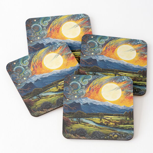 Item preview, Moonrise Gypsum Mountains designed and sold by OccultDreams.