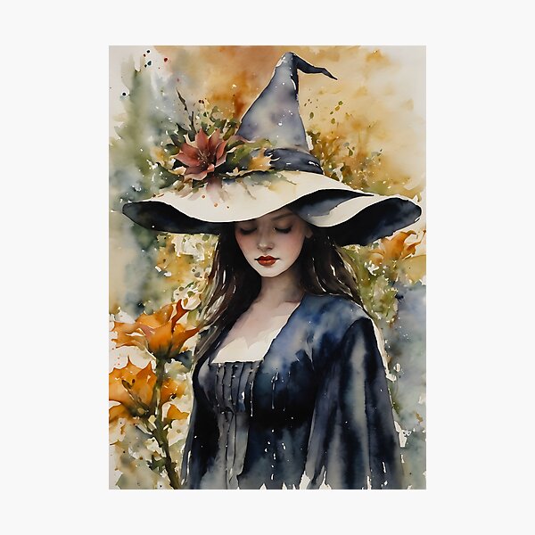 Vista previa del artículo con la obra «La joven bruja Datura de Lyra o'Brien», diseñado y vendido por Lyra The Lavender Witch.