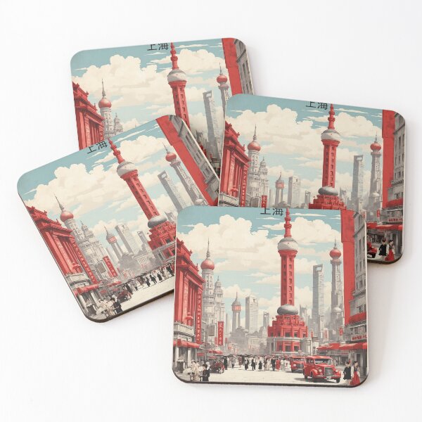 Item preview, Shanghai China Vintage Poster Tourism  designed and sold by TravelersGems.