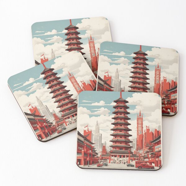 Item preview, Shenyang China Vintage Poster Tourism 3 designed and sold by TravelersGems.