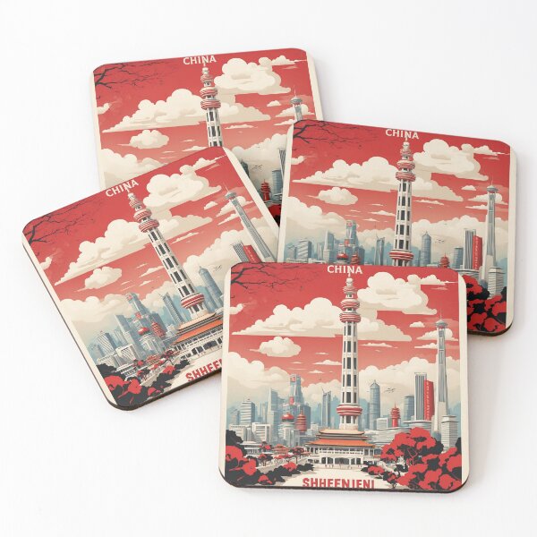 Item preview, Shenzen China Vintage Poster Tourism  designed and sold by TravelersGems.
