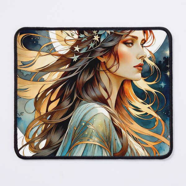 Item preview, Lady and the Moon designed and sold by Kallak-AI-Art.