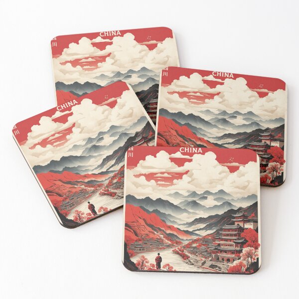 Item preview, Sichuan China Vintage Poster Tourism  designed and sold by TravelersGems.