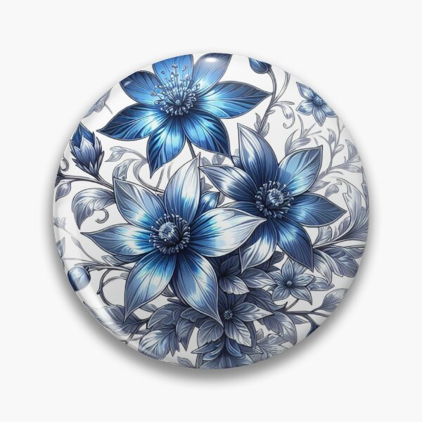 Item preview, blue flower designed and sold by Greydate.