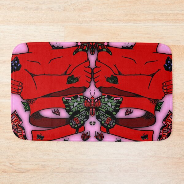 Item preview, Red Nervous Butterfly, abstract digital kaleidoscope butterfly art designed and sold by MayGreenAbgrall.