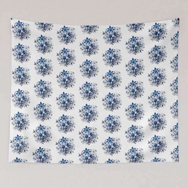 Item preview, blue flower designed and sold by Greydate.