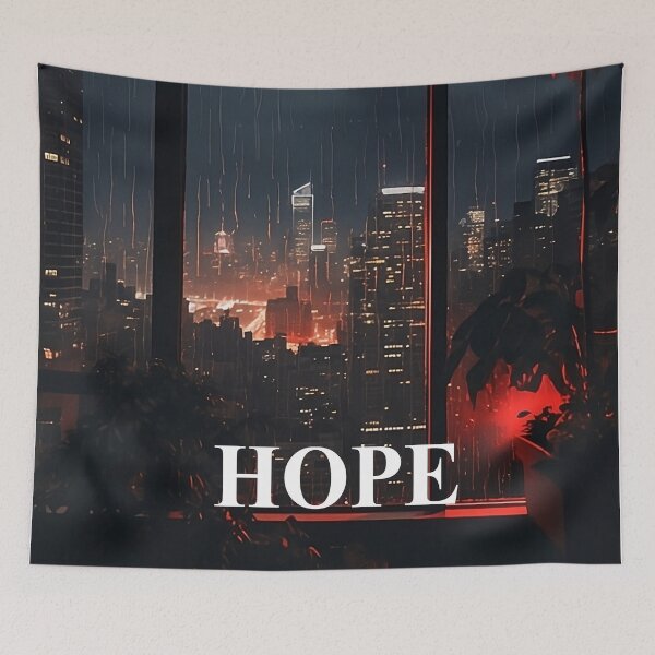 Item preview, Hope - Rainy Nights in the City - Digital Art designed and sold by SnoopyTF.