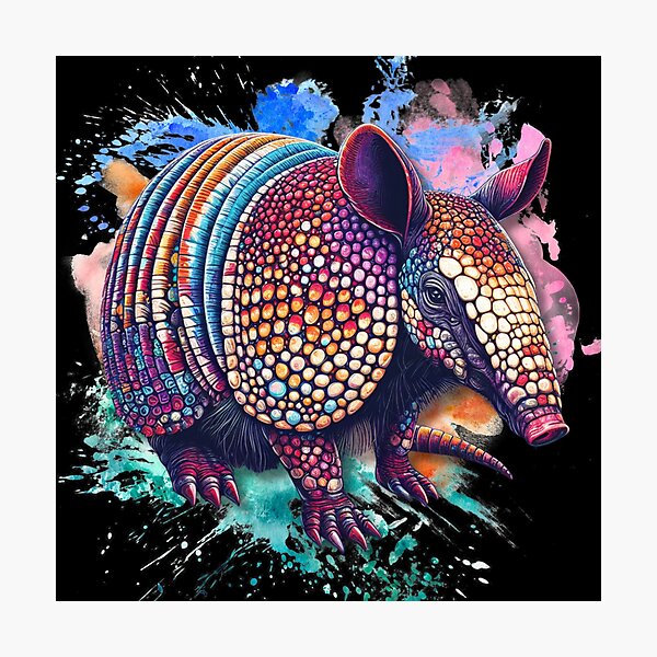Item preview, Armadillo Painting, Colorful Wildlife Art designed and sold by Kmcantley.
