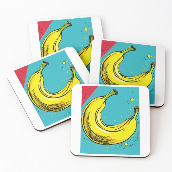Item preview, Cartoon banana slip scene, Andy Warhol pop art style, colorful, humorous, iconic, simple but effective designed and sold by Similce.
