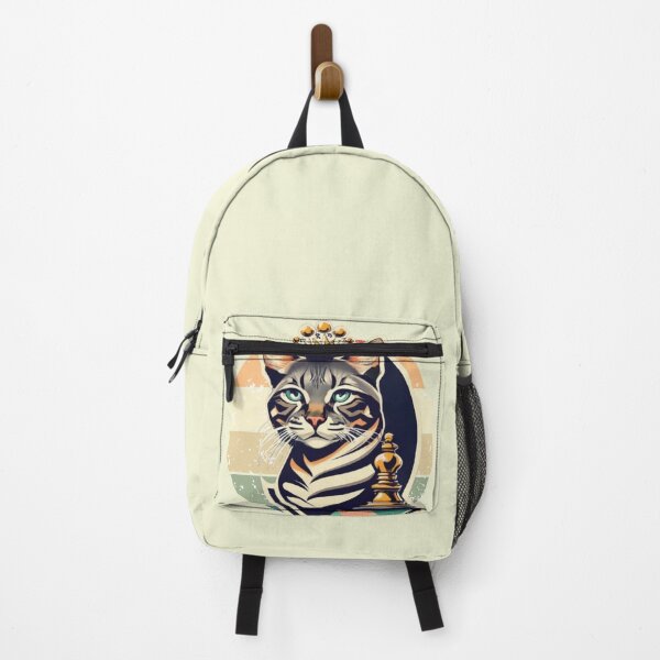 Item preview, Chess Queen Cat Pastel Stripe Sunset designed and sold by JediKittenWars.