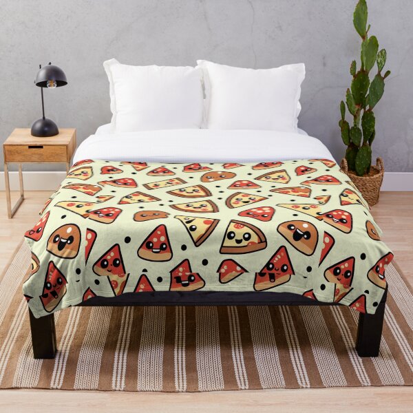 Item preview, Patrón de rebanada de pizza sonriente kawaii designed and sold by PatternInArt.