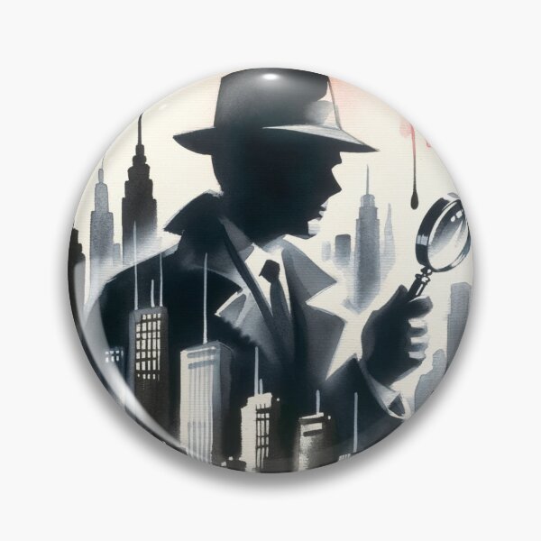Item preview, 50s Noir poster Vintage Detective poster [Watercolor] designed and sold by RESToRAPTOR.