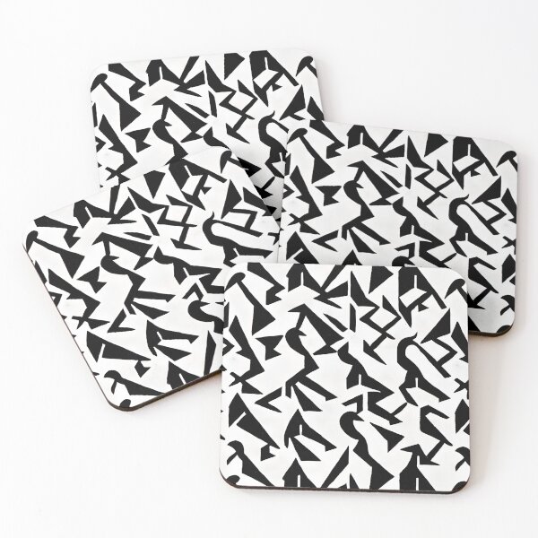 Item preview, Abstract Black Futuristic Birds - Seamless Pattern designed and sold by Chubuter.