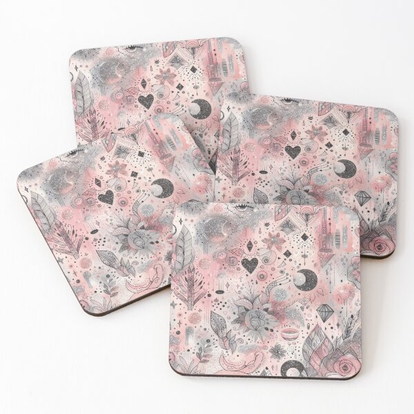 Item preview, Pink and grey aesthetic watercolor  designed and sold by CandyVenom.