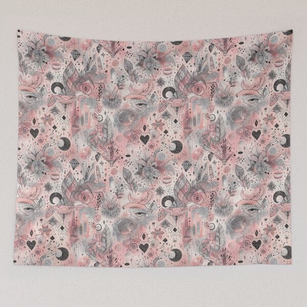 Item preview, Pink and grey aesthetic watercolor  designed and sold by CandyVenom.