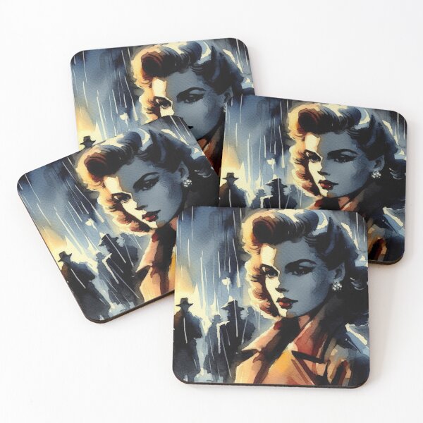 Item preview, 50s Noir poster Vintage Lady [Watercolor] designed and sold by RESToRAPTOR.