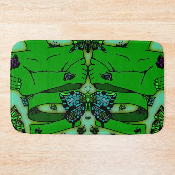 Item preview, Green Nervous Butterfly, abstract digital kaleidoscope butterfly art designed and sold by MayGreenAbgrall.