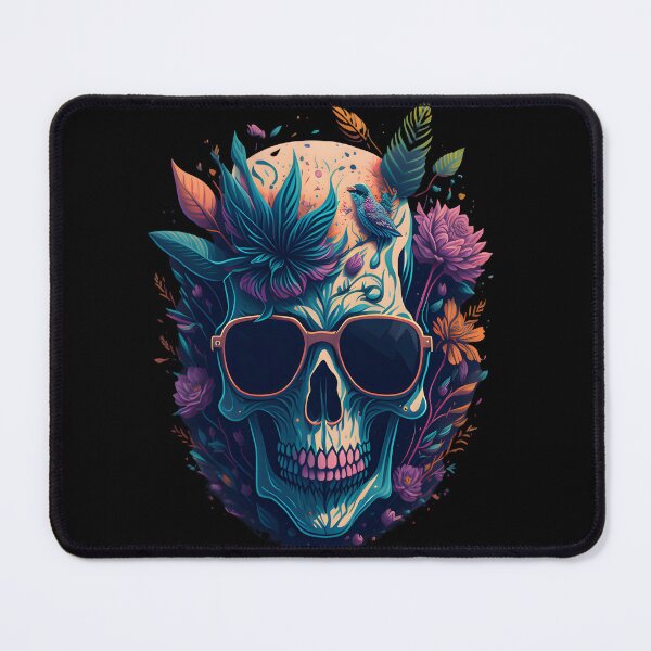 Item preview, Enchanted Nature Skull - Artistic Floral and Fauna designed and sold by AlphaTeez.