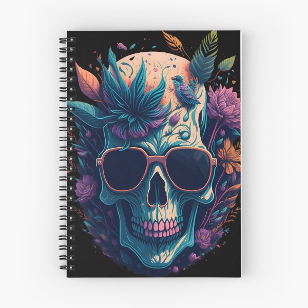 Item preview, Enchanted Nature Skull - Artistic Floral and Fauna designed and sold by AlphaTeez.
