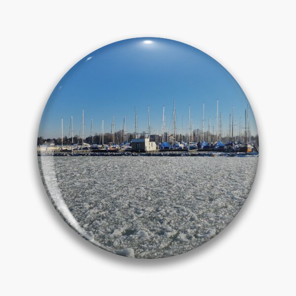 Item preview, Icy Lake with Vessels Relaxing, from Outside of the Pier designed and sold by Gaboro.