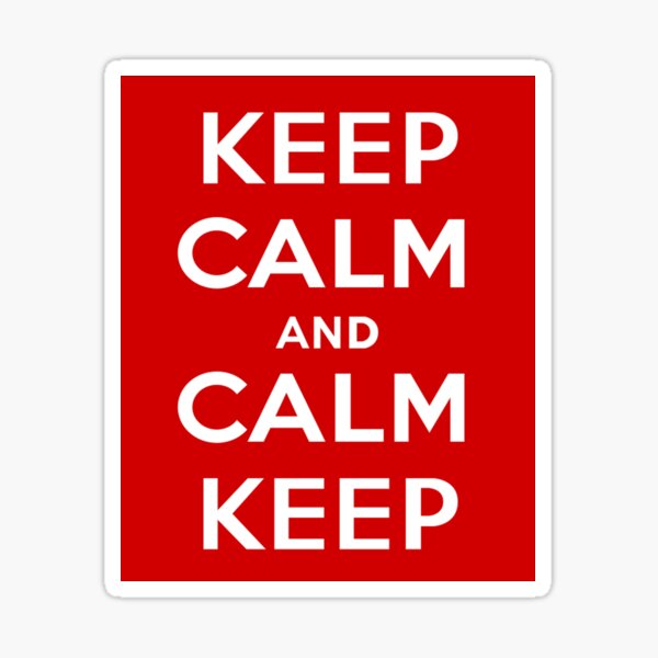 Vista previa del artículo con la obra «Keep Calm and Calm Keep», diseñado y vendido por Socjoh.