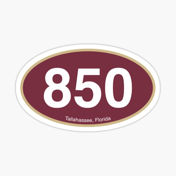 Item preview, Tallahassee Area Code Sticker (FSU Edition) designed and sold by ThreeGeeStudios.