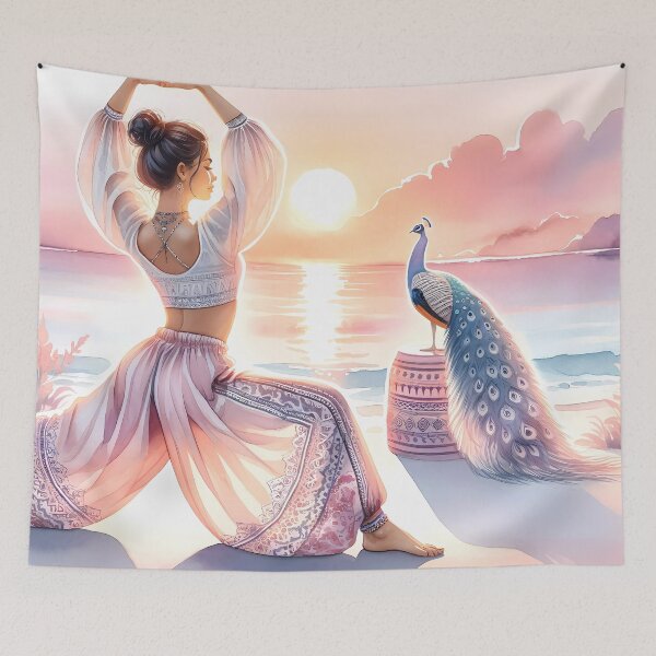 Item preview, Elegant Warrior Dance Yoga Pose designed and sold by YogaBliss.