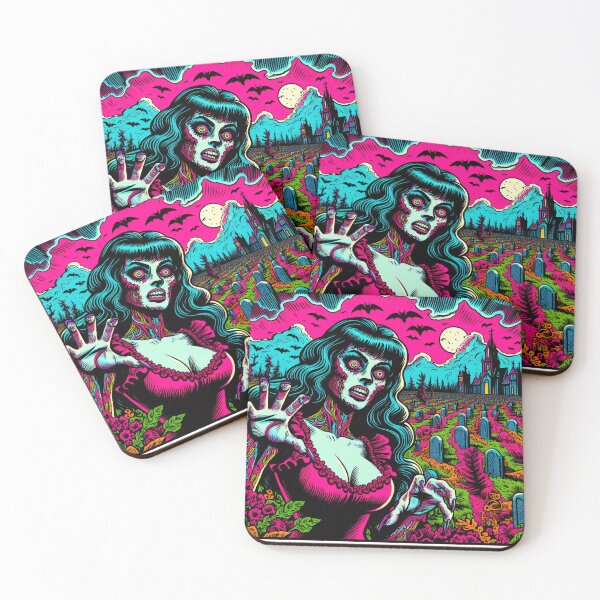 Item preview, Trippy Psychedelic Monster Zombie Girl designed and sold by AIPixelMaster.