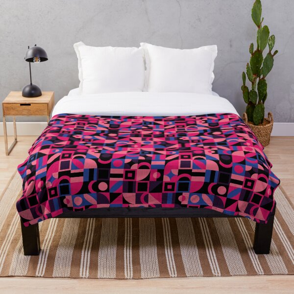 Item preview, Bubblegum Pink And Cobalt Blue 2 Squares Abstract Pattern designed and sold by Zuriezuart.