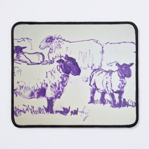 Item preview, Flock of Sheep Drawing with Violet Ink designed and sold by MikeJory.
