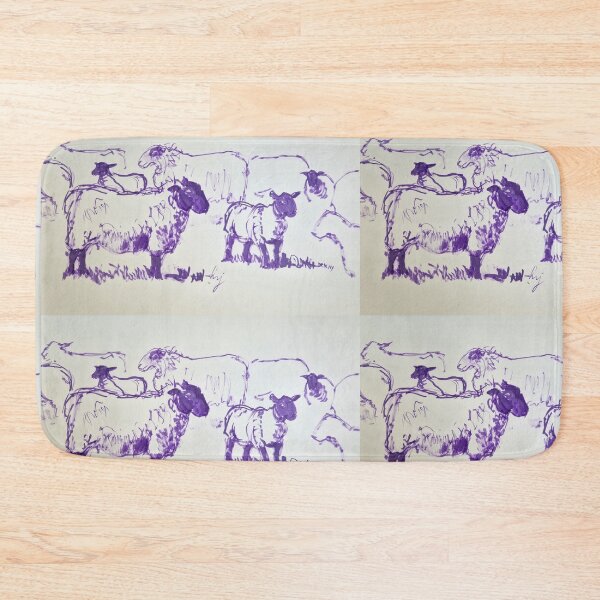 Item preview, Flock of Sheep Drawing with Violet Ink designed and sold by MikeJory.