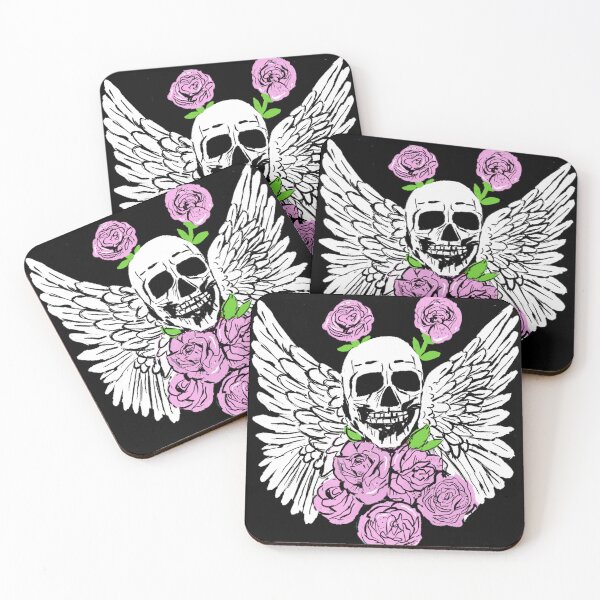 Item preview, Skull & Roses, WIngs Goth Grunge Rocker designed and sold by lunaelizabeth.