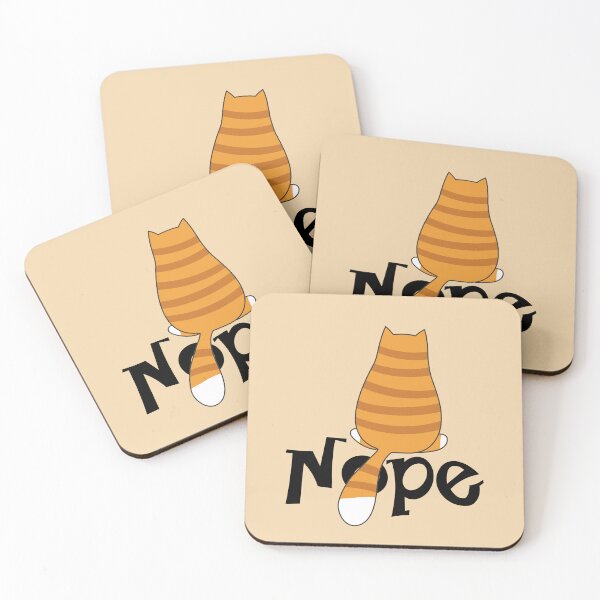 Item preview, Nope yellow cat designed and sold by FatBirdie.