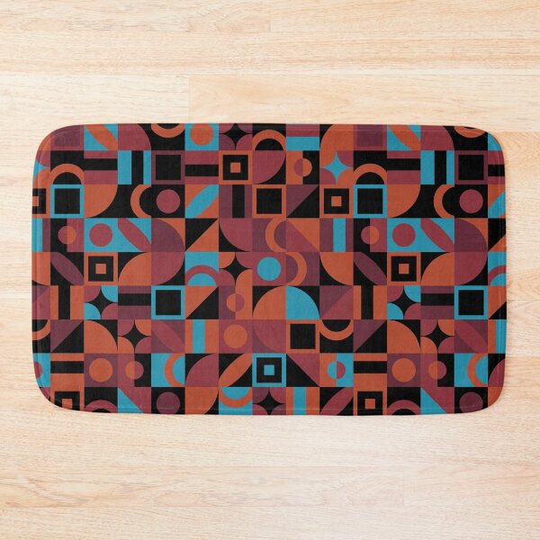 Item preview, Coral Red And Cyan 2 Squares Abstract Pattern designed and sold by Zuriezuart.