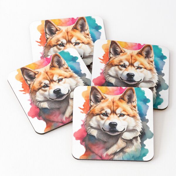 Item preview, Watercolor Akita Inu Dog Art designed and sold by CondorDesigns.