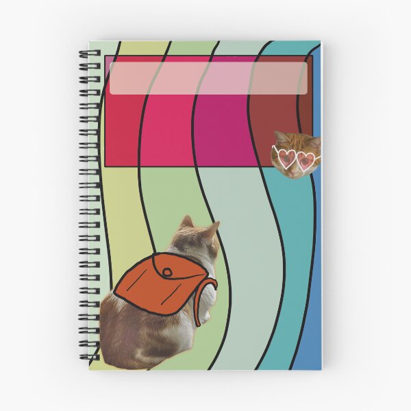 Item preview, Cat Called Pumpkin Ready for School Notebook designed and sold by PumpkinsMomb.
