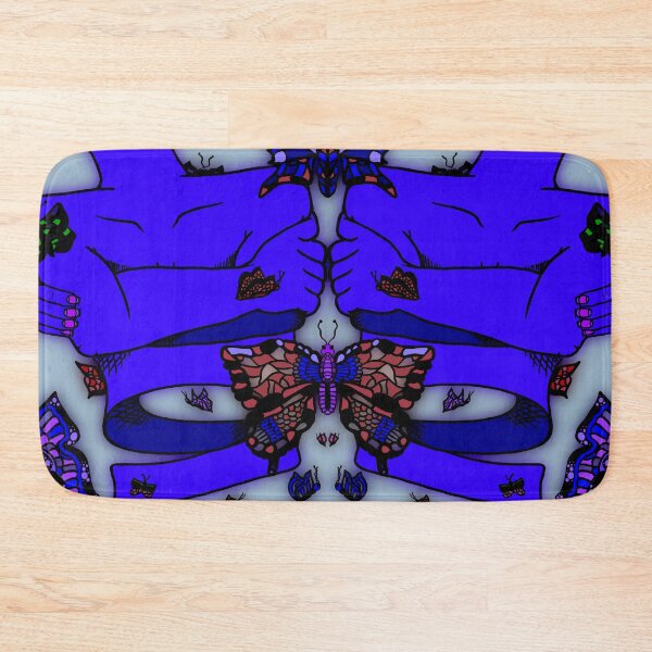 Item preview, Indigo Nervous Butterfly, abstract digital kaleidoscope butterfly art designed and sold by MayGreenAbgrall.