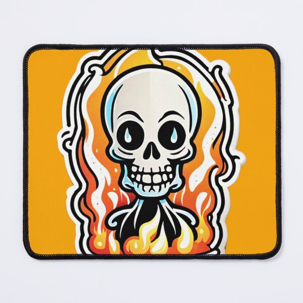 Item preview, Flaming Fred – The Cheerful Skull designed and sold by digistampdesign.