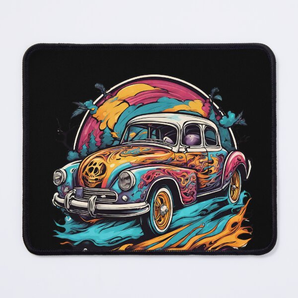Item preview, Retro spooky Neon Classic Car designed and sold by CyberArtistOne.