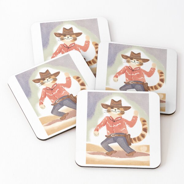 Item preview, WATERCOLOUR COWBOY CAT T-SHIRT designed and sold by Similce.