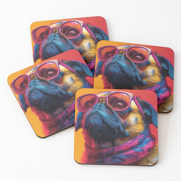 Item preview, Colorful Thug Pug - Urban Style Meets Whimsical Charm designed and sold by mldorton.