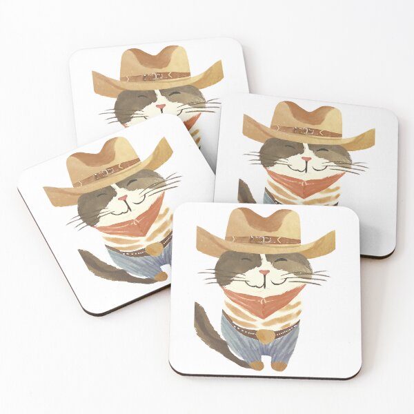 Item preview, CUTE WATERCOLOR COWBOY CAT T-SHIRT designed and sold by Similce.
